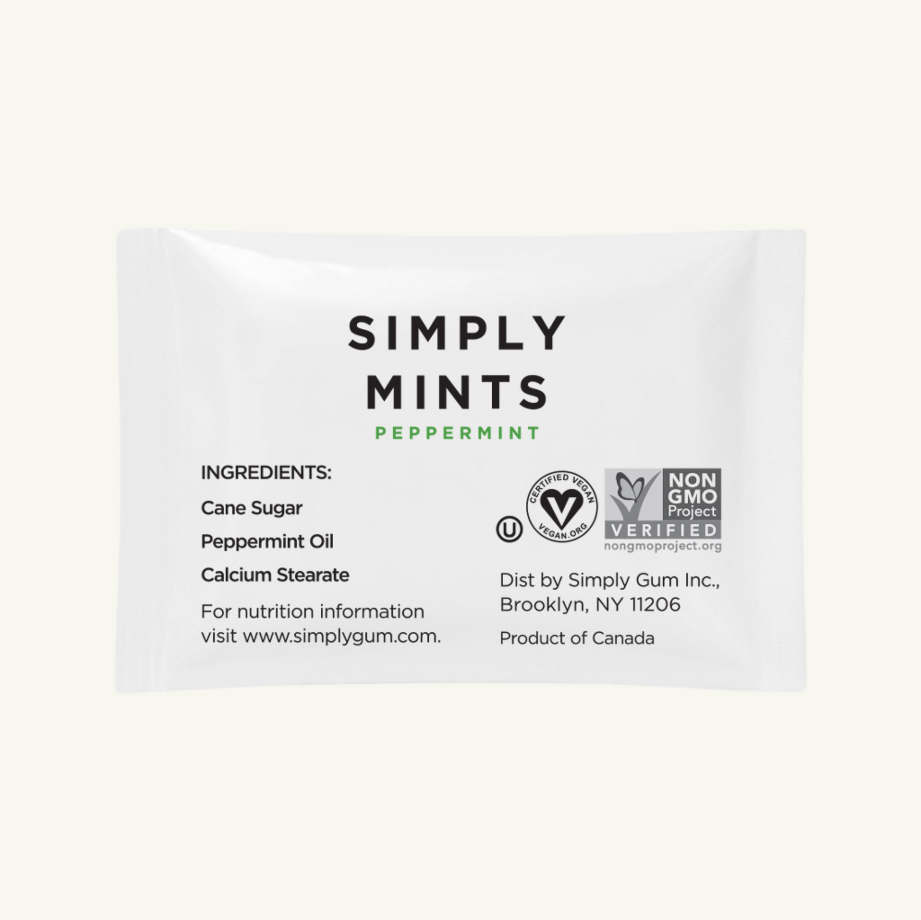 Simple Mints SIMPLY MINTS POUCHES- PEPPERMINT - Simply Gum