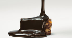 Candy bar with drizzling chocolate