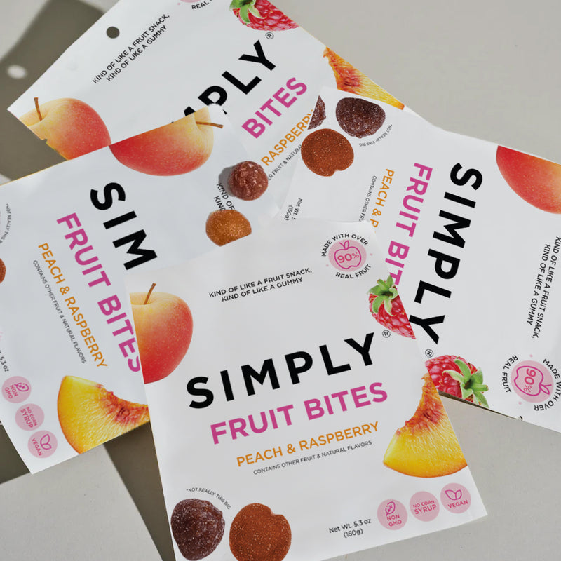 FRUIT BITES- PEACH & RASPBERRY