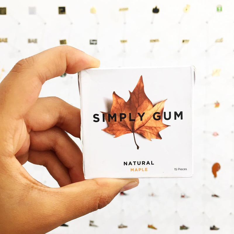 Pack of Maple gum in hand