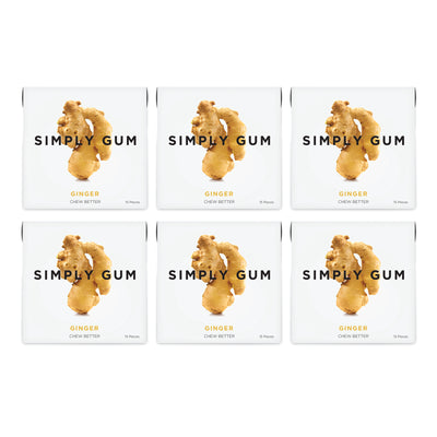 6 Packs of Ginger Gum