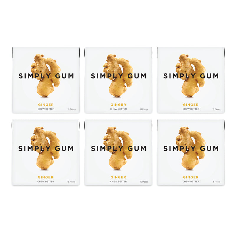 6 Packs of Ginger Gum