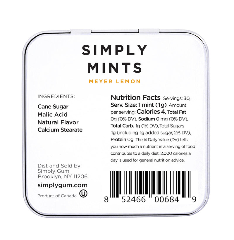 Back of Simply Mints